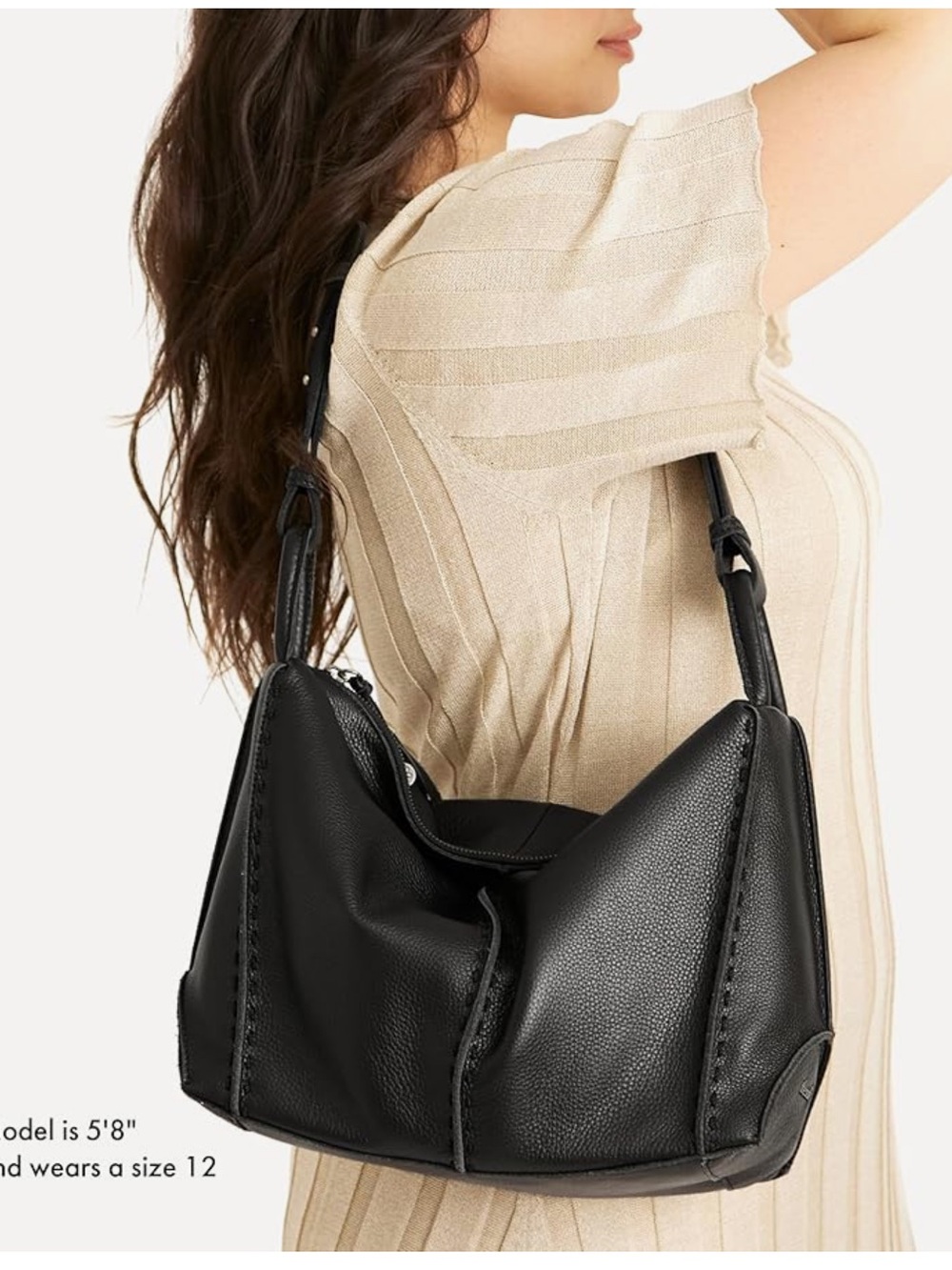 The Sak Los Feliz Black Hobo Shoulder Bag